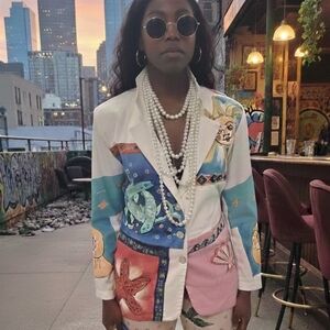 Colorful Art-Inspired Blazer